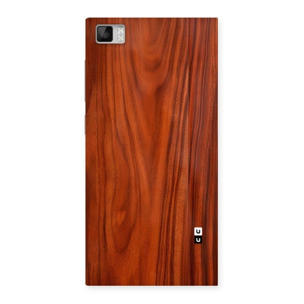 Wooden Texture Printed Back Case for Mi3