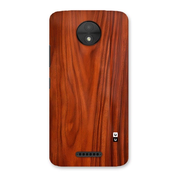 Wooden Texture Printed Back Case for Moto C