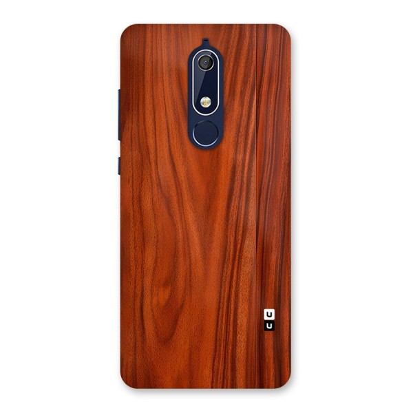 Wooden Texture Printed Back Case for Nokia 5.1