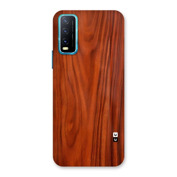 Wooden Texture Printed Back Case for Vivo Y12s