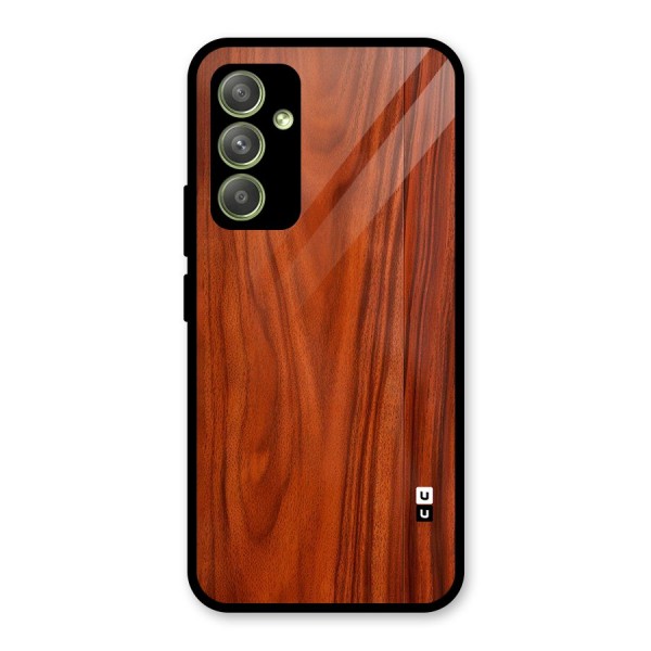 Wooden Texture Printed Glass Back Case for Galaxy A54