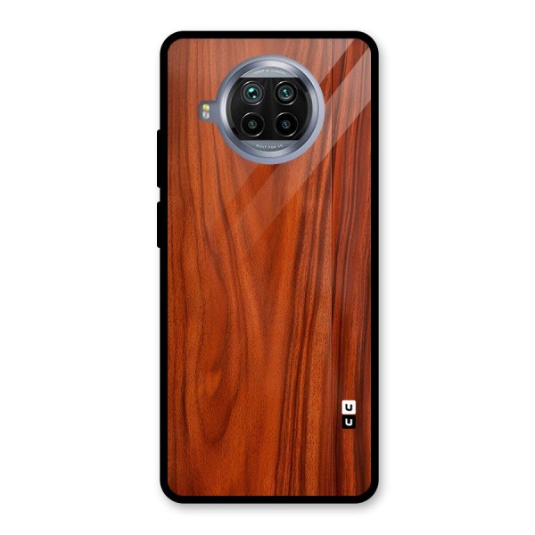 Wooden Texture Printed Glass Back Case for Mi 10i