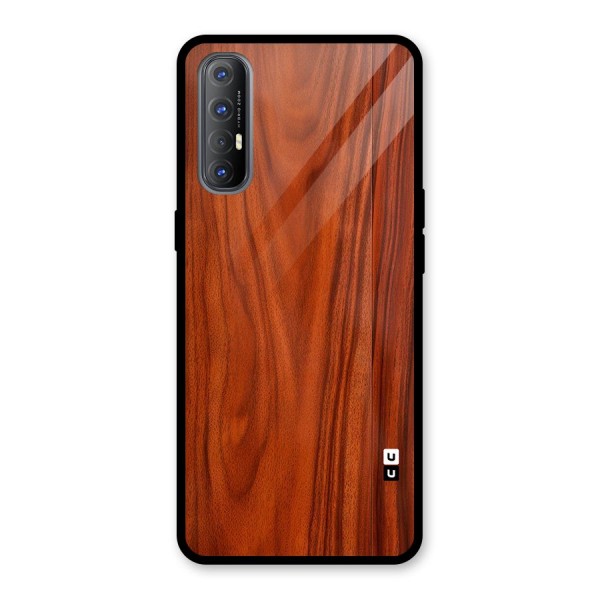 Wooden Texture Printed Glass Back Case for Oppo Reno3 Pro