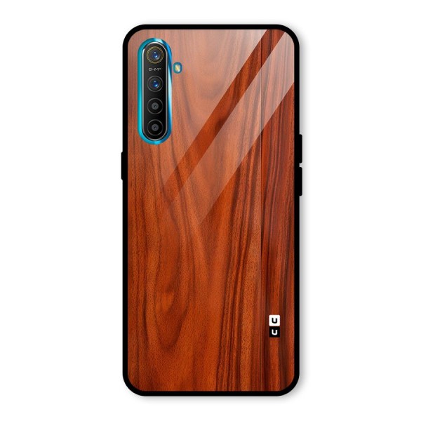 Wooden Texture Printed Glass Back Case for Realme XT