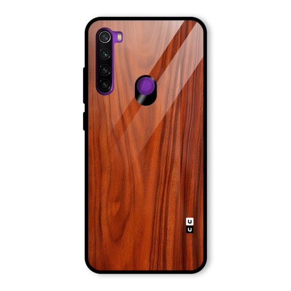 Wooden Texture Printed Glass Back Case for Redmi Note 8