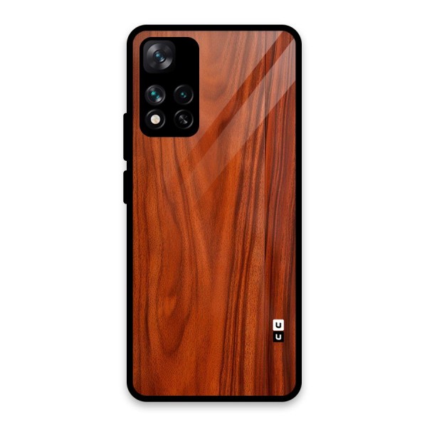 Wooden Texture Printed Glass Back Case for Xiaomi 11i 5G