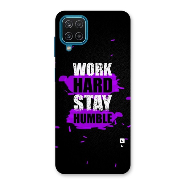 Work Hard Stay Humble Back Case for Galaxy F12