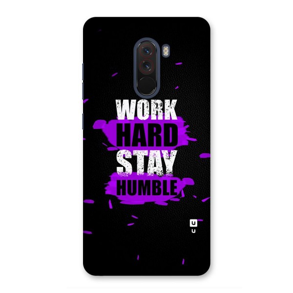 Work Hard Stay Humble Glass Back Case for Poco F1