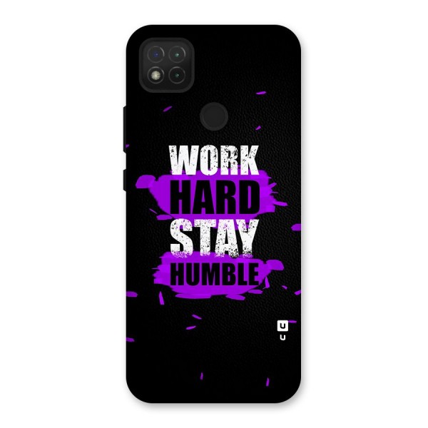 Work Hard Stay Humble Back Case for Redmi 9