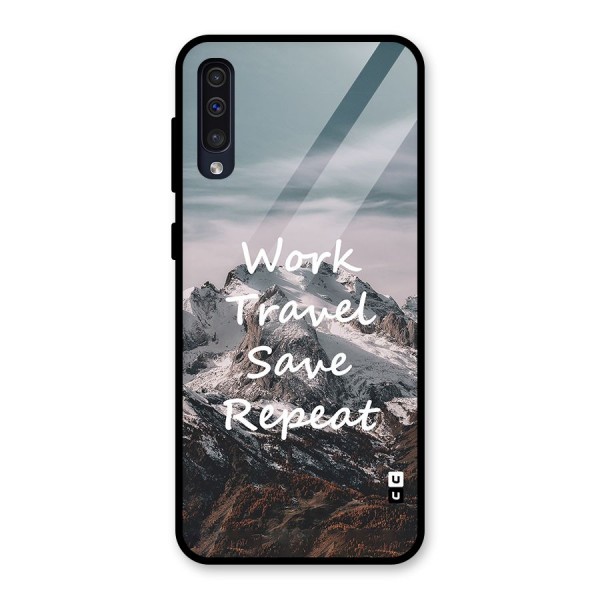 Work Travel Glass Back Case for Galaxy A50s