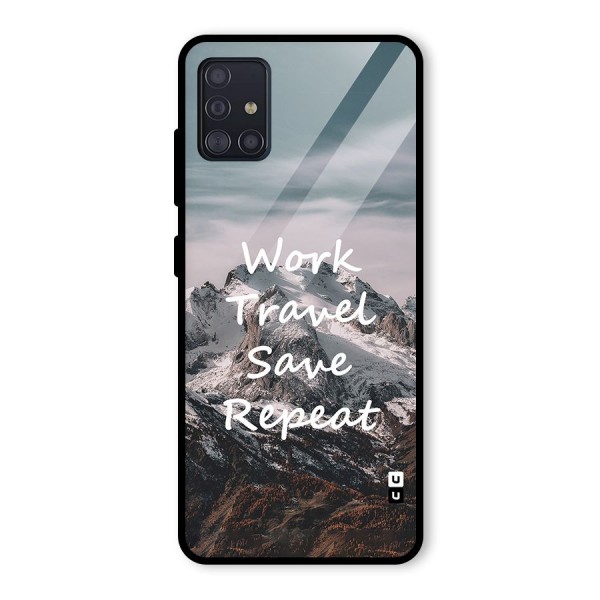 Work Travel Glass Back Case for Galaxy A51