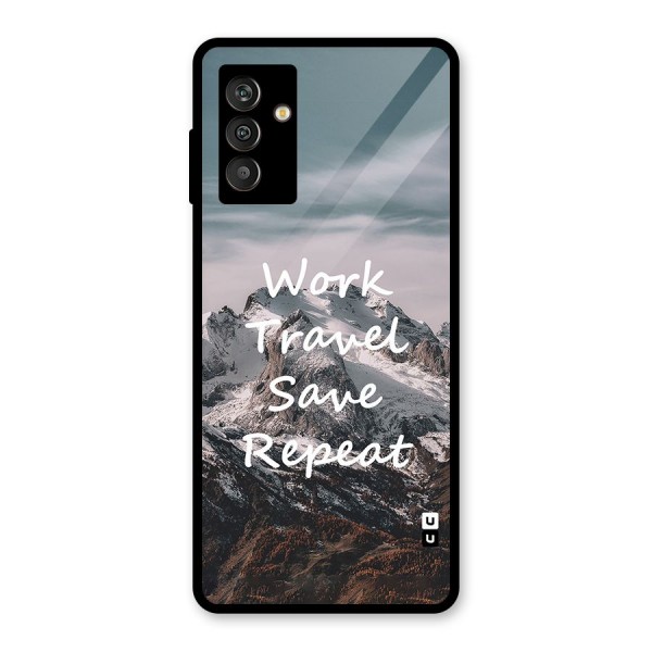 Work Travel Glass Back Case for Galaxy M13