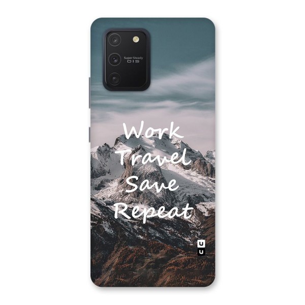 Work Travel Glass Back Case for Galaxy S10 Lite