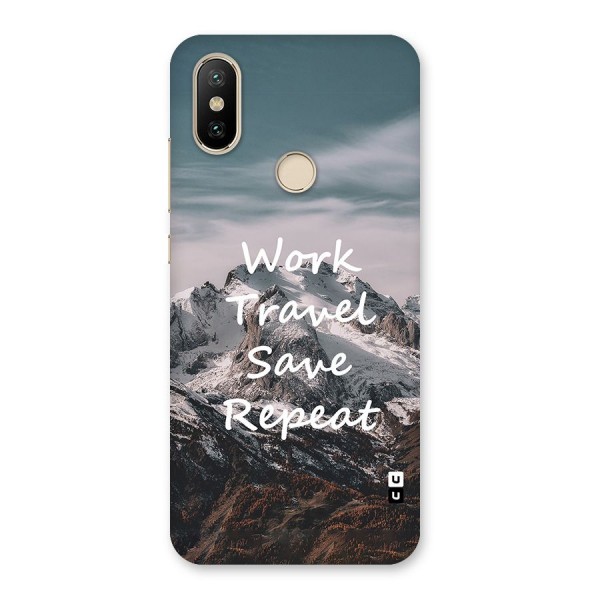 Work Travel Back Case for Mi A2