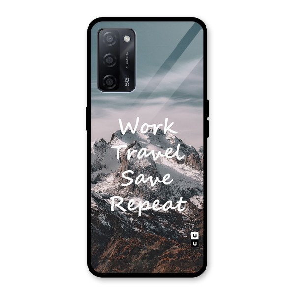 Work Travel Glass Back Case for Oppo A53s 5G