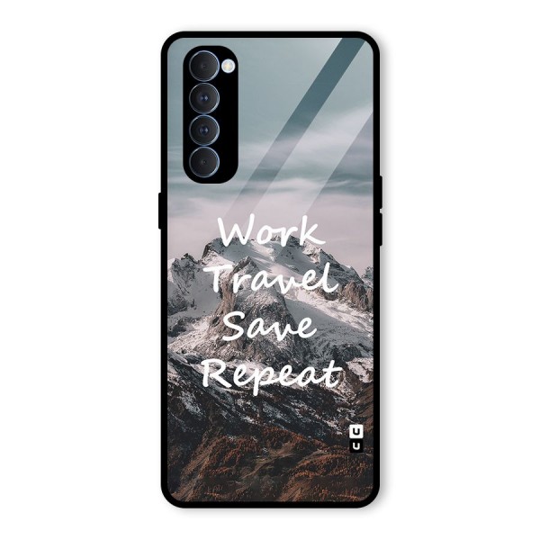 Work Travel Glass Back Case for Oppo Reno4 Pro