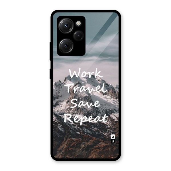 Work Travel Glass Back Case for Poco X5 Pro