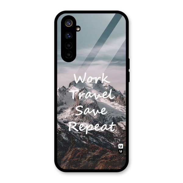 Work Travel Glass Back Case for Realme 6