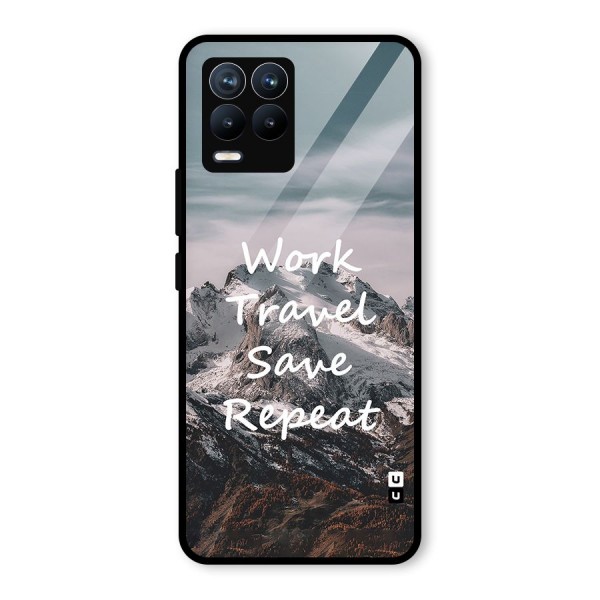 Work Travel Glass Back Case for Realme 8