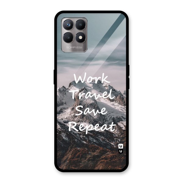 Work Travel Glass Back Case for Realme 8i