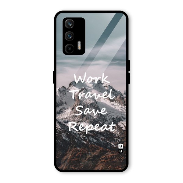 Work Travel Glass Back Case for Realme X7 Max