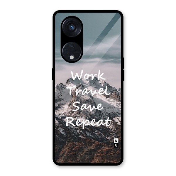 Work Travel Glass Back Case for Reno8 T 5G