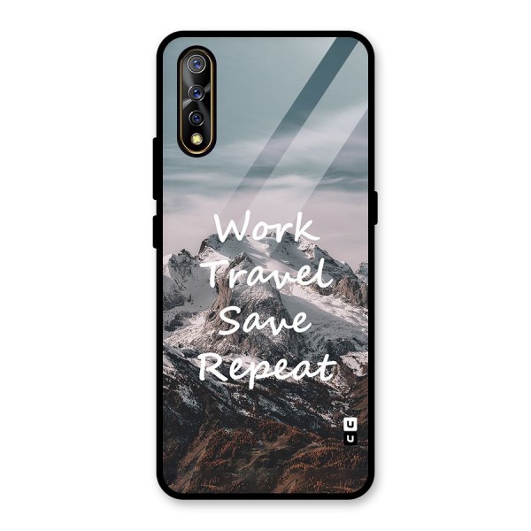 Work Travel Glass Back Case for Vivo Z1x