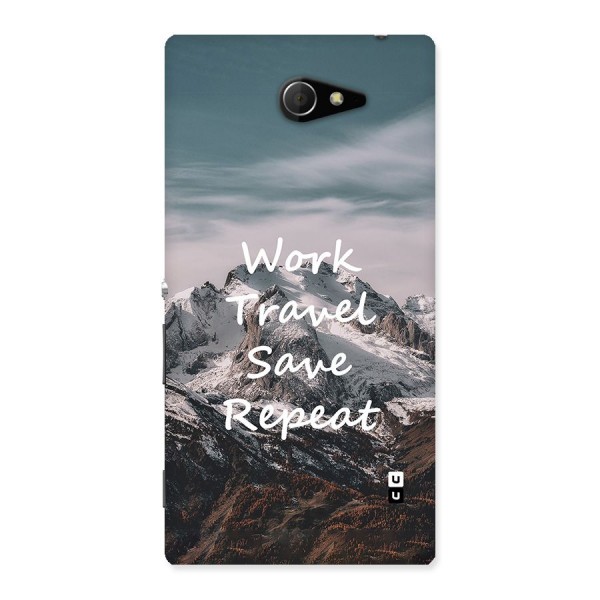 Work Travel Back Case for Xperia M2