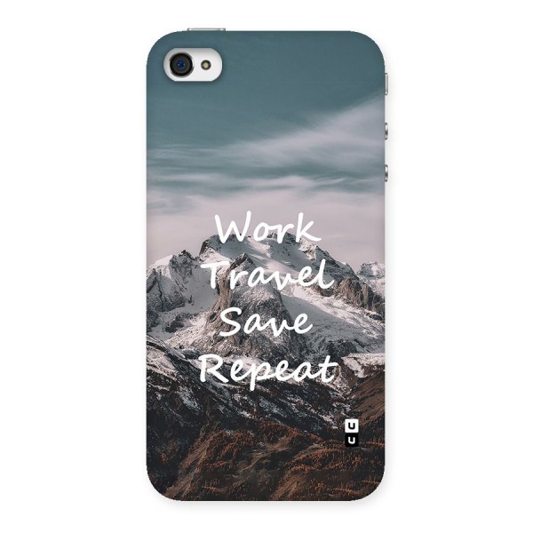 Work Travel Back Case for iPhone 4 4s