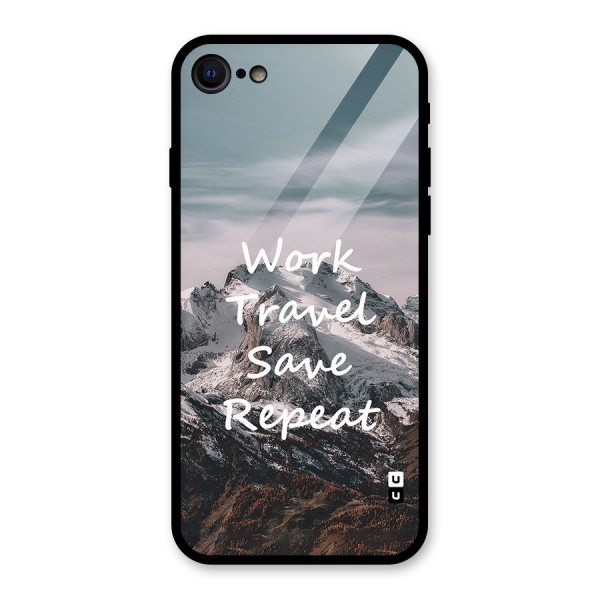 Work Travel Glass Back Case for iPhone 8