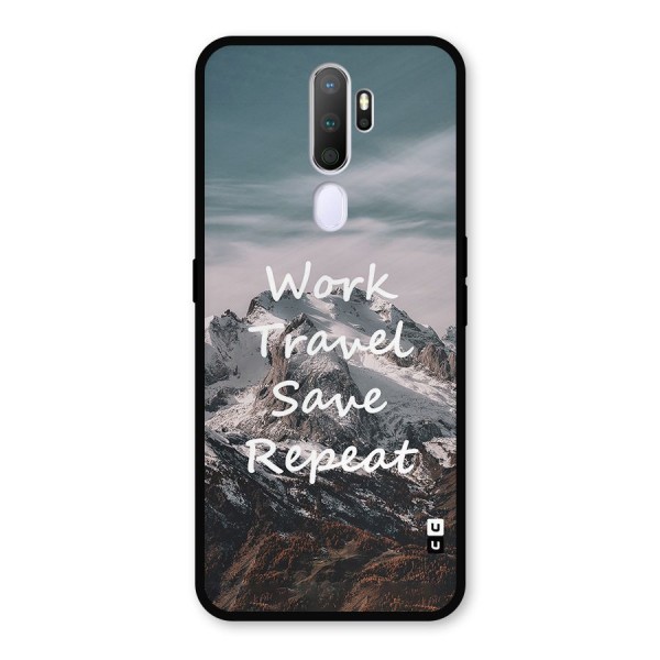 Work Travel Metal Back Case for Oppo A5 (2020)