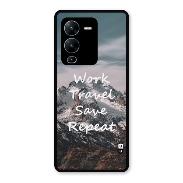 Work Travel Metal Back Case for Vivo V25 Pro