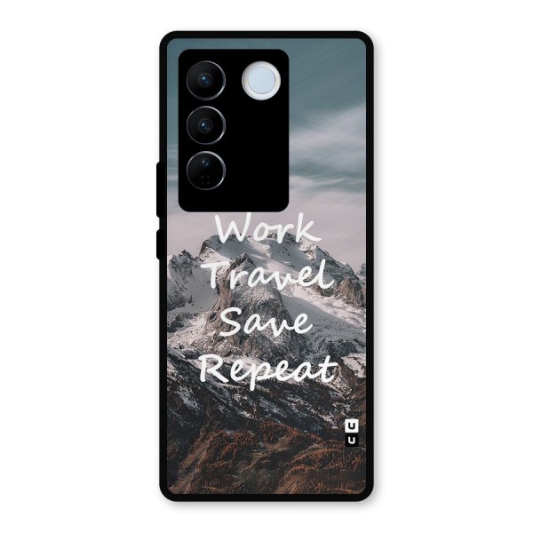 Work Travel Metal Back Case for Vivo V27 Pro