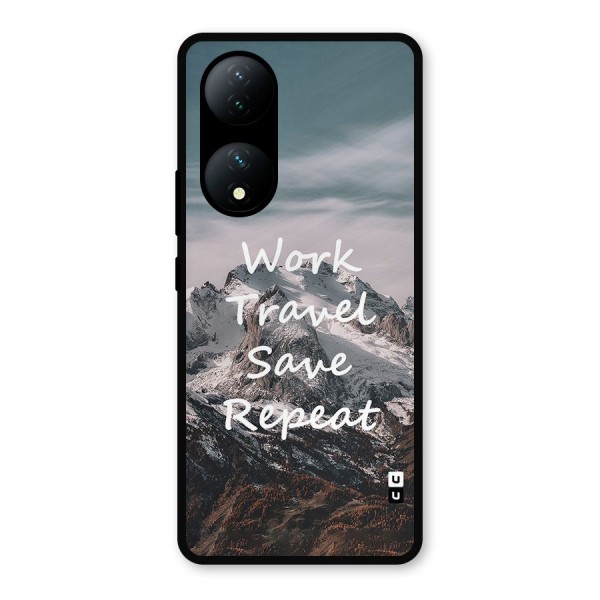 Work Travel Metal Back Case for Vivo Y100a