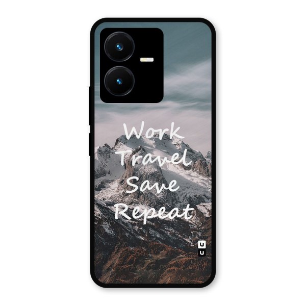 Work Travel Metal Back Case for Vivo Y22s