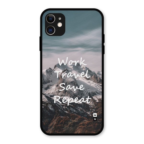 Work Travel Metal Back Case for iPhone 11