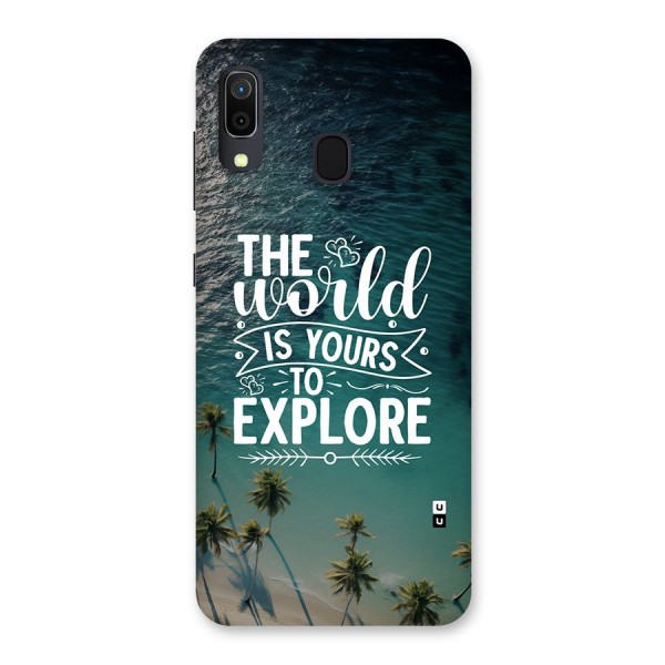 World To Explore Back Case for Galaxy A30