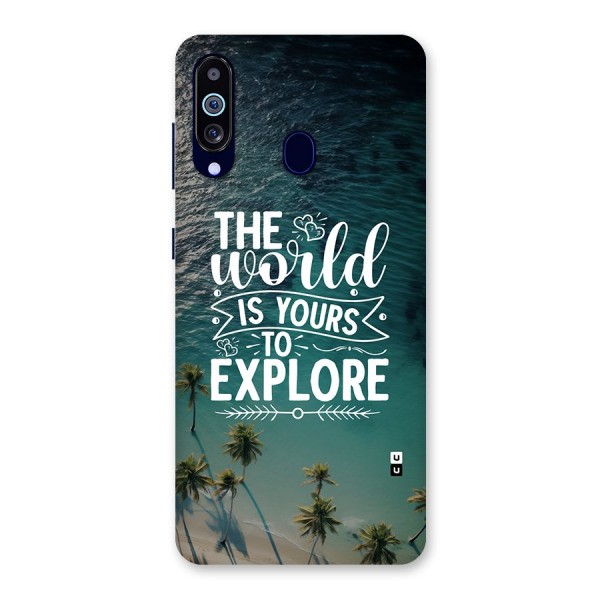 World To Explore Back Case for Galaxy A60