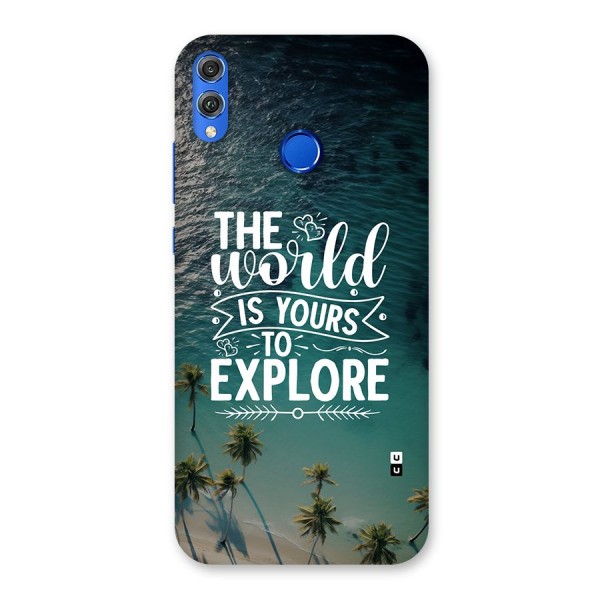 World To Explore Back Case for Honor 8X