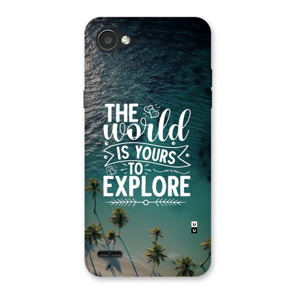 World To Explore Back Case for LG Q6