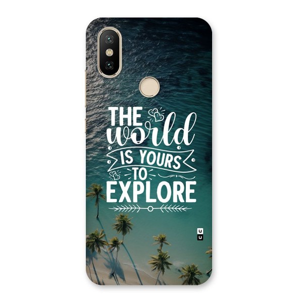 World To Explore Back Case for Mi A2