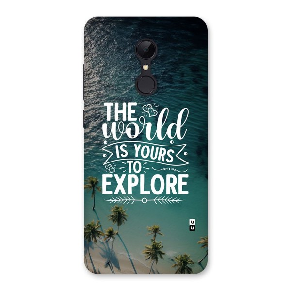 World To Explore Back Case for Redmi 5