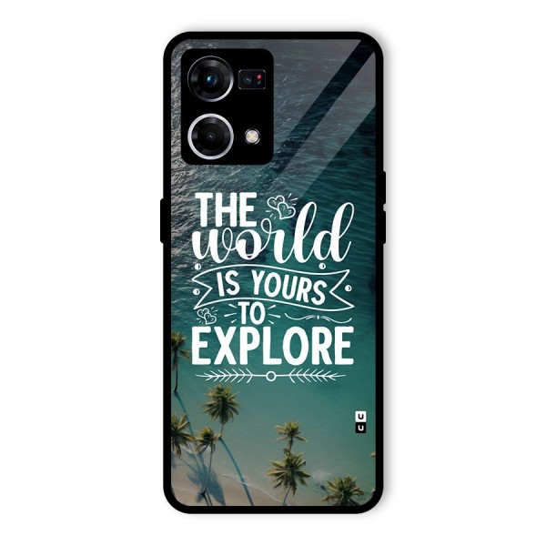 World To Explore Glass Back Case for Oppo F21 Pro 4G