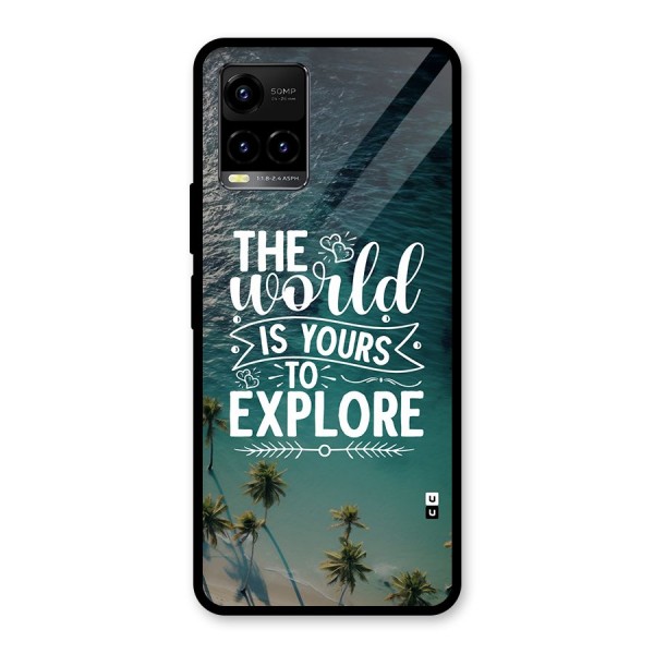 World To Explore Glass Back Case for Vivo Y21T