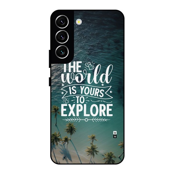 World To Explore Metal Back Case for Galaxy S22 5G