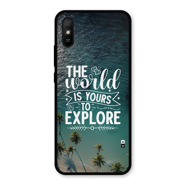 World To Explore Metal Back Case for Redmi 9i