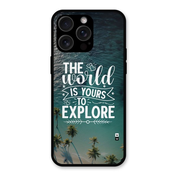 World To Explore Metal Back Case for iPhone 15 Pro Max