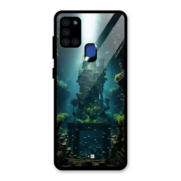 World Under Water Glass Back Case for Galaxy A21s