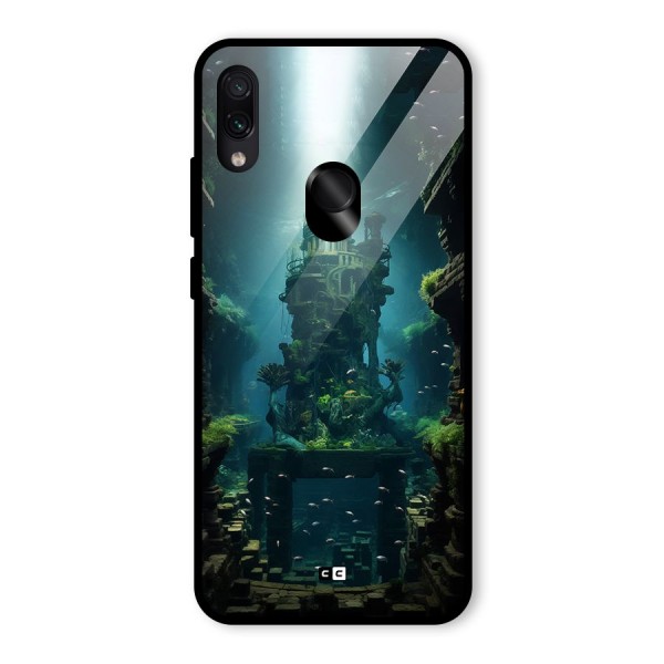 World Under Water Glass Back Case for Redmi Note 7S