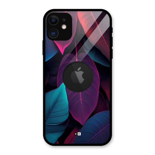 Wow Leaves Glass Back Case for iPhone 11 Logo Cut